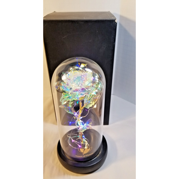 DREAM OF FLOWERS 24K COLORFUL ARTIFICIAL FLOWER ROSE LED IN BOX ~STUNNING~ - Picture 5 of 10